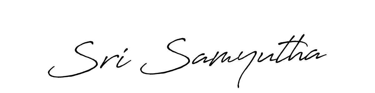 Design your own signature with our free online signature maker. With this signature software, you can create a handwritten (Antro_Vectra_Bolder) signature for name Sri Samyutha. Sri Samyutha signature style 7 images and pictures png