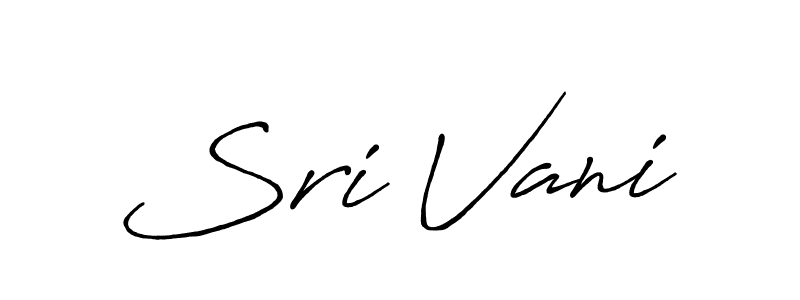 How to make Sri Vani name signature. Use Antro_Vectra_Bolder style for creating short signs online. This is the latest handwritten sign. Sri Vani signature style 7 images and pictures png