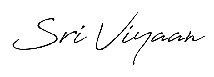 The Antro_Vectra_Bolder handwriting style adds charm and authenticity to name Sri Viyaan. A wonderful choice for personal thank-you notes. Sri Viyaan signature style 7 images and pictures png