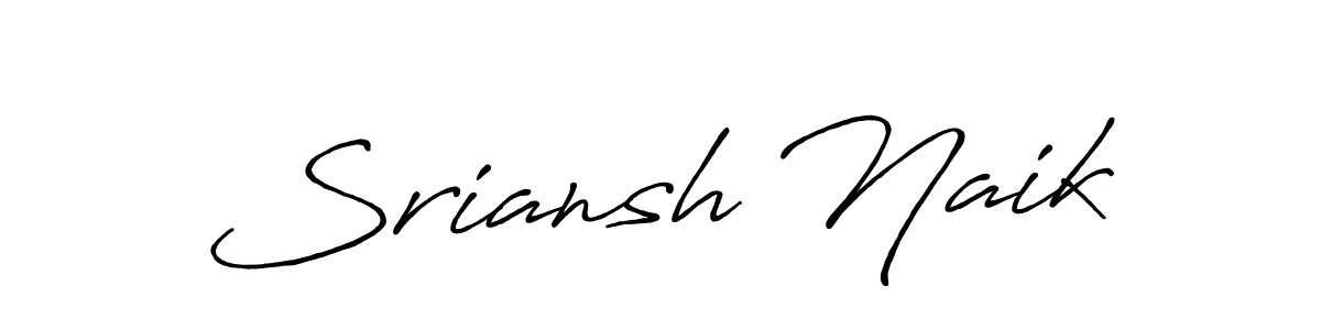 How to make Sriansh Naik signature? Antro_Vectra_Bolder is a professional autograph style. Create handwritten signature for Sriansh Naik name. Sriansh Naik signature style 7 images and pictures png