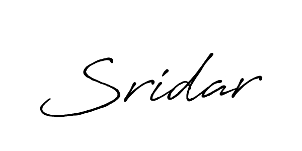 Also we have Sridar name is the best signature style. Create professional handwritten signature collection using Antro_Vectra_Bolder autograph style. Sridar signature style 7 images and pictures png