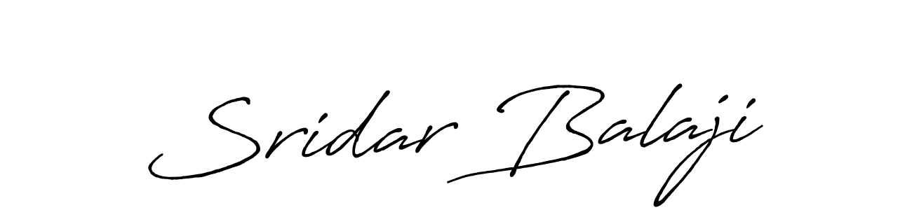 Make a beautiful signature design for name Sridar Balaji. With this signature (Antro_Vectra_Bolder) style, you can create a handwritten signature for free. Sridar Balaji signature style 7 images and pictures png