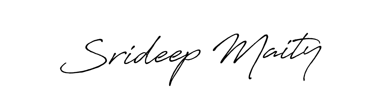 How to make Srideep Maity signature? Antro_Vectra_Bolder is a professional autograph style. Create handwritten signature for Srideep Maity name. Srideep Maity signature style 7 images and pictures png