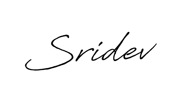 How to make Sridev signature? Antro_Vectra_Bolder is a professional autograph style. Create handwritten signature for Sridev name. Sridev signature style 7 images and pictures png