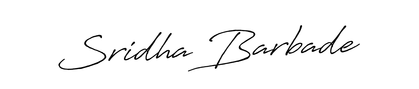 Similarly Antro_Vectra_Bolder is the best handwritten signature design. Signature creator online .You can use it as an online autograph creator for name Sridha Barbade. Sridha Barbade signature style 7 images and pictures png
