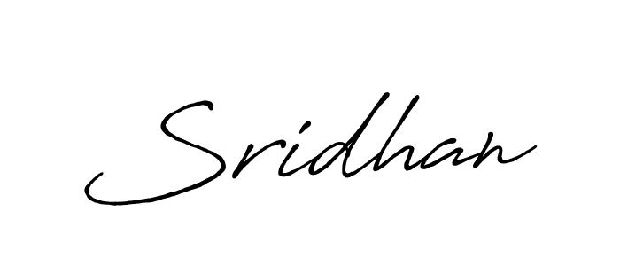 Sridhan stylish signature style. Best Handwritten Sign (Antro_Vectra_Bolder) for my name. Handwritten Signature Collection Ideas for my name Sridhan. Sridhan signature style 7 images and pictures png