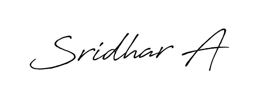 Similarly Antro_Vectra_Bolder is the best handwritten signature design. Signature creator online .You can use it as an online autograph creator for name Sridhar A. Sridhar A signature style 7 images and pictures png