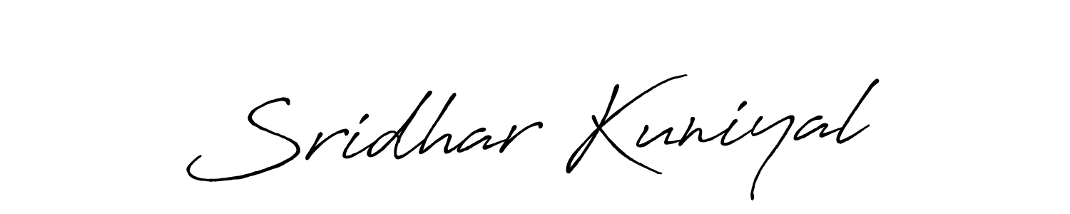 Sridhar Kuniyal stylish signature style. Best Handwritten Sign (Antro_Vectra_Bolder) for my name. Handwritten Signature Collection Ideas for my name Sridhar Kuniyal. Sridhar Kuniyal signature style 7 images and pictures png