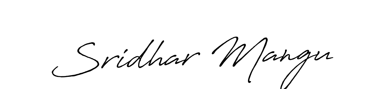 See photos of Sridhar Mangu official signature by Spectra . Check more albums & portfolios. Read reviews & check more about Antro_Vectra_Bolder font. Sridhar Mangu signature style 7 images and pictures png