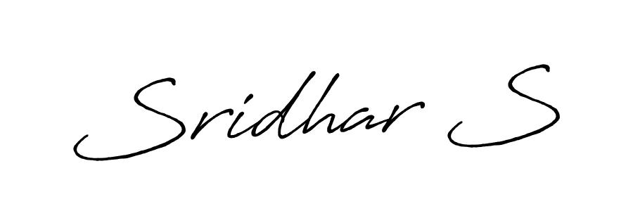 Antro_Vectra_Bolder is a professional signature style that is perfect for those who want to add a touch of class to their signature. It is also a great choice for those who want to make their signature more unique. Get Sridhar S name to fancy signature for free. Sridhar S signature style 7 images and pictures png