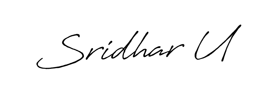 Antro_Vectra_Bolder is a professional signature style that is perfect for those who want to add a touch of class to their signature. It is also a great choice for those who want to make their signature more unique. Get Sridhar U name to fancy signature for free. Sridhar U signature style 7 images and pictures png