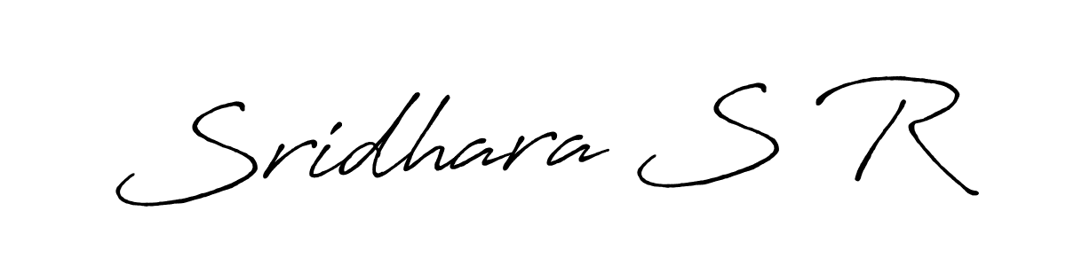 Create a beautiful signature design for name Sridhara S R. With this signature (Antro_Vectra_Bolder) fonts, you can make a handwritten signature for free. Sridhara S R signature style 7 images and pictures png