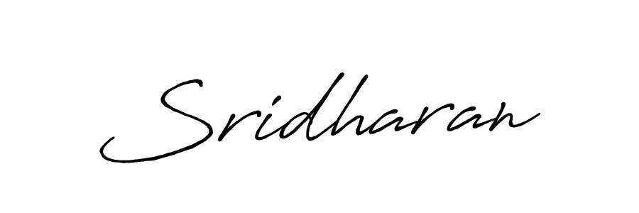 Create a beautiful signature design for name Sridharan. With this signature (Antro_Vectra_Bolder) fonts, you can make a handwritten signature for free. Sridharan signature style 7 images and pictures png