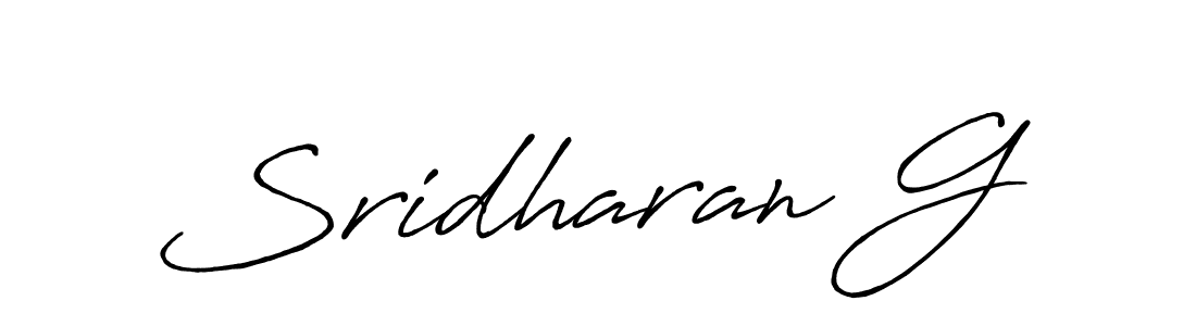 It looks lik you need a new signature style for name Sridharan G. Design unique handwritten (Antro_Vectra_Bolder) signature with our free signature maker in just a few clicks. Sridharan G signature style 7 images and pictures png
