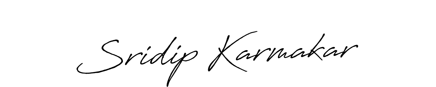 How to make Sridip Karmakar signature? Antro_Vectra_Bolder is a professional autograph style. Create handwritten signature for Sridip Karmakar name. Sridip Karmakar signature style 7 images and pictures png