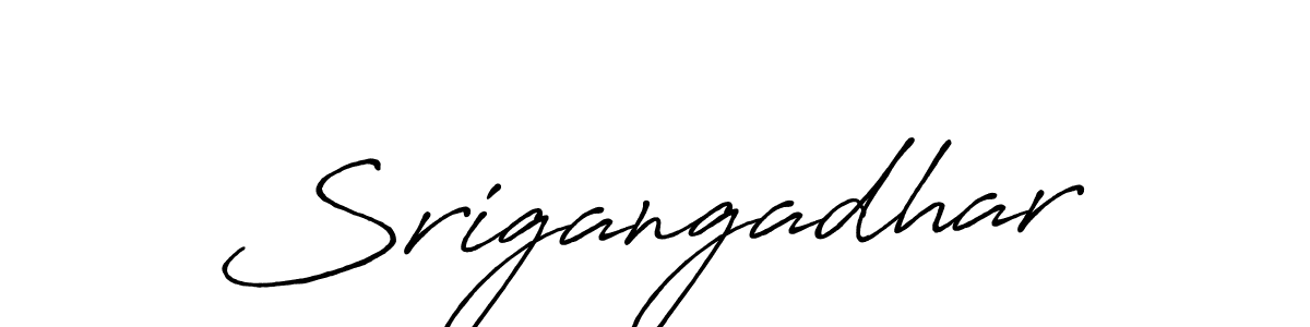 How to make Srigangadhar name signature. Use Antro_Vectra_Bolder style for creating short signs online. This is the latest handwritten sign. Srigangadhar signature style 7 images and pictures png