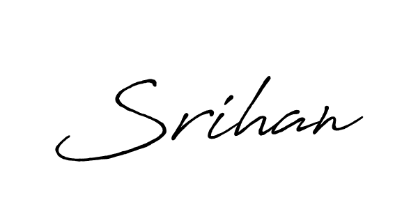 Srihan stylish signature style. Best Handwritten Sign (Antro_Vectra_Bolder) for my name. Handwritten Signature Collection Ideas for my name Srihan. Srihan signature style 7 images and pictures png