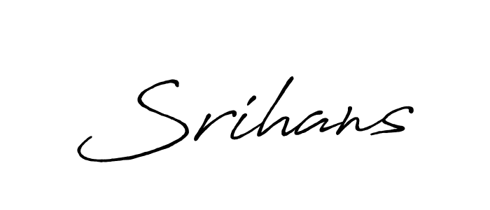 Design your own signature with our free online signature maker. With this signature software, you can create a handwritten (Antro_Vectra_Bolder) signature for name Srihans. Srihans signature style 7 images and pictures png