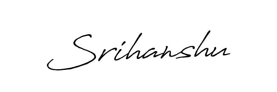 How to make Srihanshu signature? Antro_Vectra_Bolder is a professional autograph style. Create handwritten signature for Srihanshu name. Srihanshu signature style 7 images and pictures png