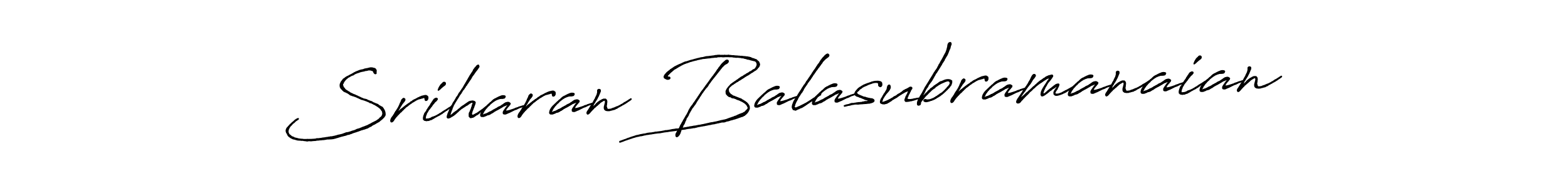 How to make Sriharan Balasubramanaian name signature. Use Antro_Vectra_Bolder style for creating short signs online. This is the latest handwritten sign. Sriharan Balasubramanaian signature style 7 images and pictures png