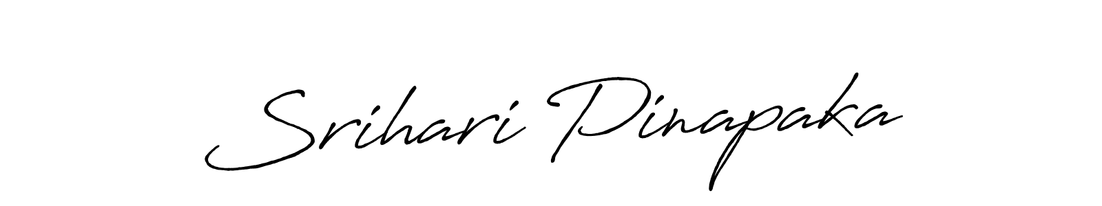 Design your own signature with our free online signature maker. With this signature software, you can create a handwritten (Antro_Vectra_Bolder) signature for name Srihari Pinapaka. Srihari Pinapaka signature style 7 images and pictures png