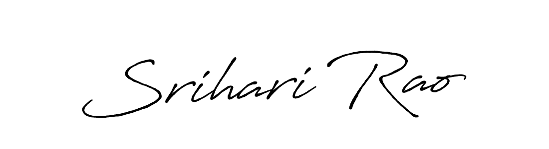 You should practise on your own different ways (Antro_Vectra_Bolder) to write your name (Srihari Rao) in signature. don't let someone else do it for you. Srihari Rao signature style 7 images and pictures png