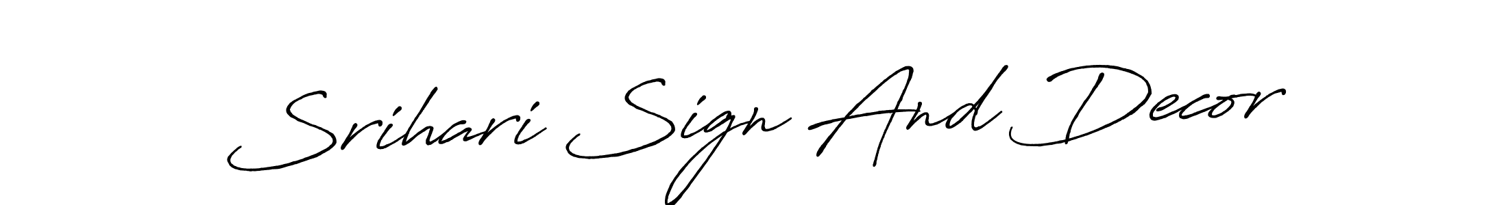 How to make Srihari Sign And Decor signature? Antro_Vectra_Bolder is a professional autograph style. Create handwritten signature for Srihari Sign And Decor name. Srihari Sign And Decor signature style 7 images and pictures png