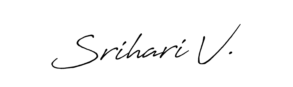 How to make Srihari V. signature? Antro_Vectra_Bolder is a professional autograph style. Create handwritten signature for Srihari V. name. Srihari V. signature style 7 images and pictures png