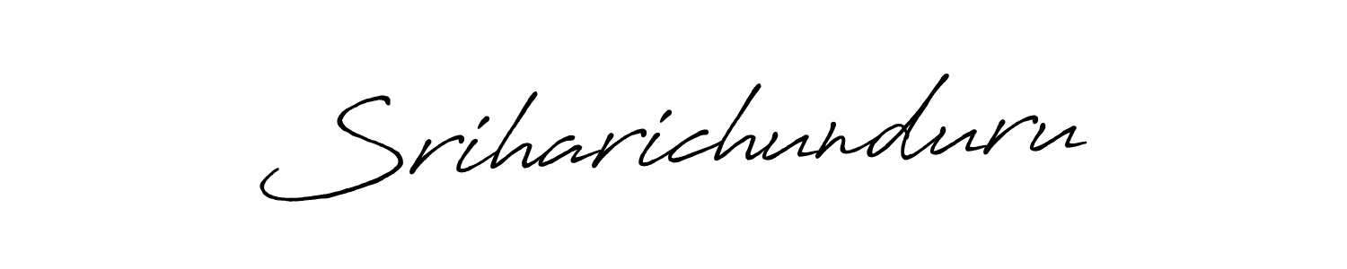 Also we have Sriharichunduru name is the best signature style. Create professional handwritten signature collection using Antro_Vectra_Bolder autograph style. Sriharichunduru signature style 7 images and pictures png
