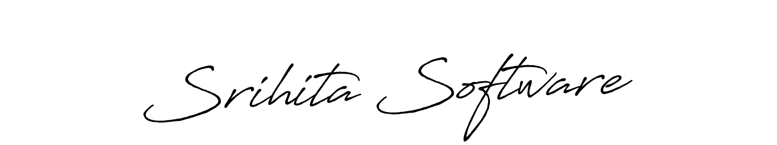 Create a beautiful signature design for name Srihita Software. With this signature (Antro_Vectra_Bolder) fonts, you can make a handwritten signature for free. Srihita Software signature style 7 images and pictures png