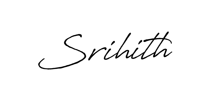 Create a beautiful signature design for name Srihith. With this signature (Antro_Vectra_Bolder) fonts, you can make a handwritten signature for free. Srihith signature style 7 images and pictures png