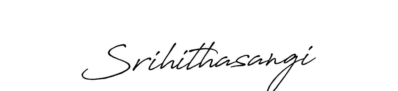 Create a beautiful signature design for name Srihithasangi. With this signature (Antro_Vectra_Bolder) fonts, you can make a handwritten signature for free. Srihithasangi signature style 7 images and pictures png