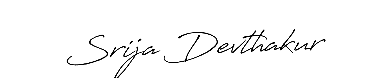 Design your own signature with our free online signature maker. With this signature software, you can create a handwritten (Antro_Vectra_Bolder) signature for name Srija Devthakur. Srija Devthakur signature style 7 images and pictures png