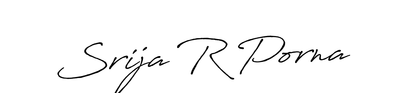 How to Draw Srija R Porna signature style? Antro_Vectra_Bolder is a latest design signature styles for name Srija R Porna. Srija R Porna signature style 7 images and pictures png