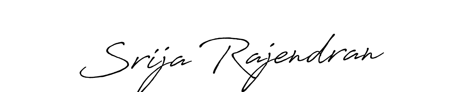 Create a beautiful signature design for name Srija Rajendran. With this signature (Antro_Vectra_Bolder) fonts, you can make a handwritten signature for free. Srija Rajendran signature style 7 images and pictures png