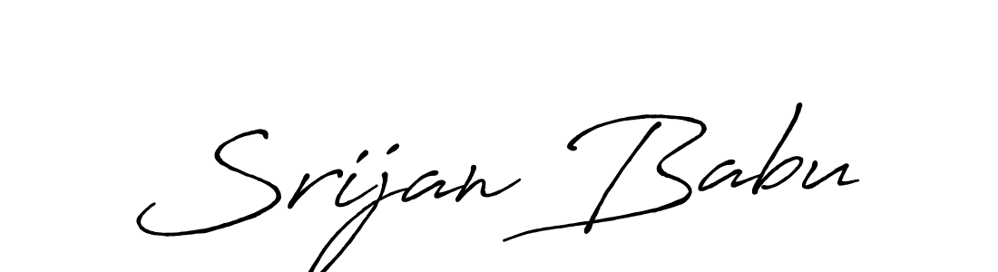 The best way (Antro_Vectra_Bolder) to make a short signature is to pick only two or three words in your name. The name Srijan Babu include a total of six letters. For converting this name. Srijan Babu signature style 7 images and pictures png