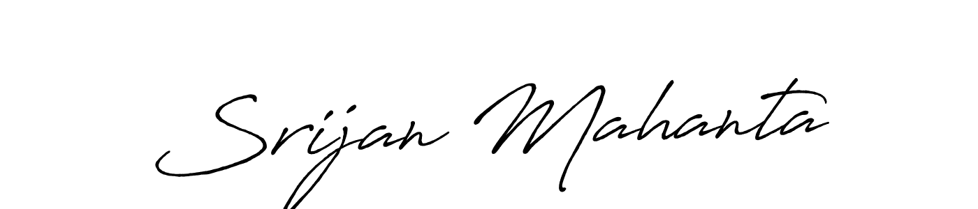 Design your own signature with our free online signature maker. With this signature software, you can create a handwritten (Antro_Vectra_Bolder) signature for name Srijan Mahanta. Srijan Mahanta signature style 7 images and pictures png