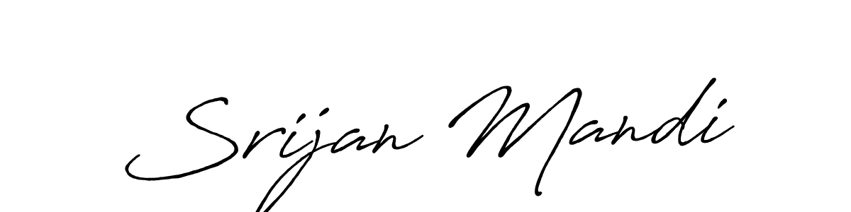 How to make Srijan Mandi signature? Antro_Vectra_Bolder is a professional autograph style. Create handwritten signature for Srijan Mandi name. Srijan Mandi signature style 7 images and pictures png
