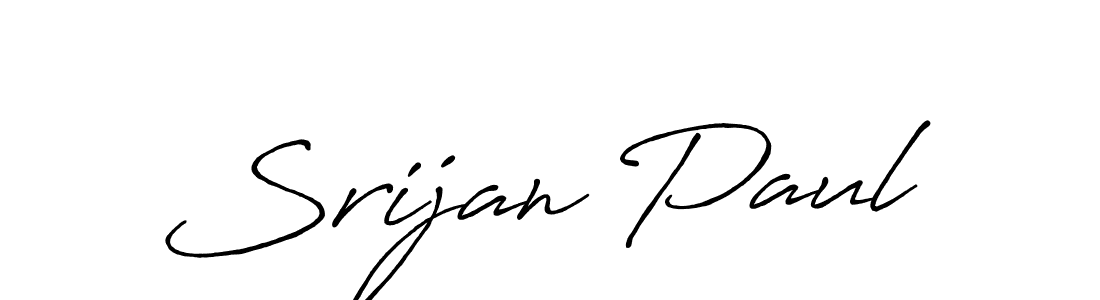 Srijan Paul stylish signature style. Best Handwritten Sign (Antro_Vectra_Bolder) for my name. Handwritten Signature Collection Ideas for my name Srijan Paul. Srijan Paul signature style 7 images and pictures png