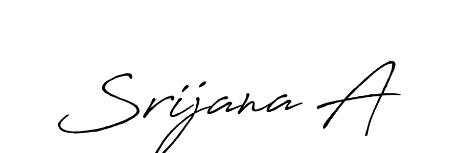 Also we have Srijana A name is the best signature style. Create professional handwritten signature collection using Antro_Vectra_Bolder autograph style. Srijana A signature style 7 images and pictures png