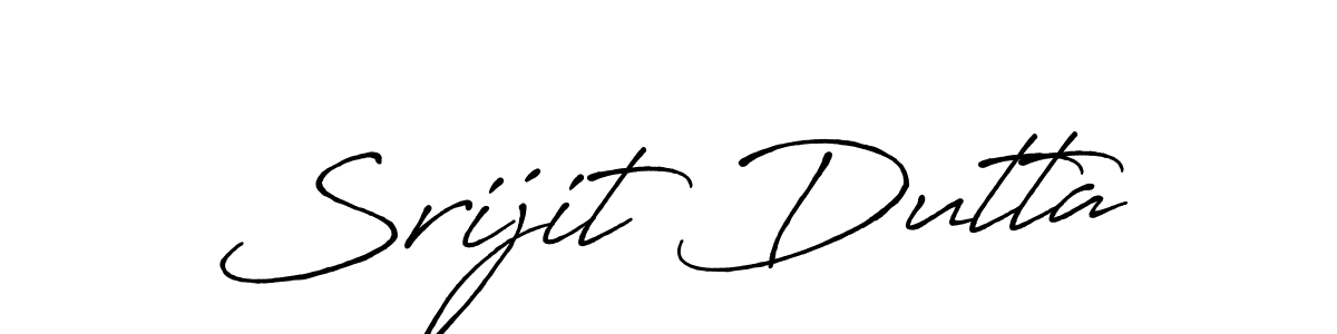 Make a beautiful signature design for name Srijit Dutta. With this signature (Antro_Vectra_Bolder) style, you can create a handwritten signature for free. Srijit Dutta signature style 7 images and pictures png