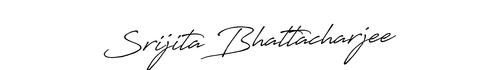 Make a beautiful signature design for name Srijita Bhattacharjee. With this signature (Antro_Vectra_Bolder) style, you can create a handwritten signature for free. Srijita Bhattacharjee signature style 7 images and pictures png