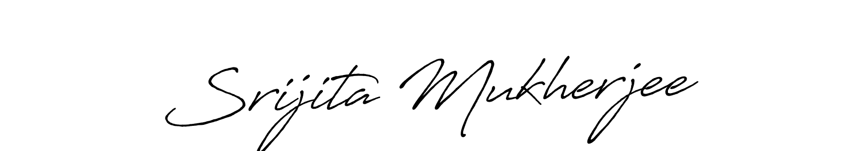 Create a beautiful signature design for name Srijita Mukherjee. With this signature (Antro_Vectra_Bolder) fonts, you can make a handwritten signature for free. Srijita Mukherjee signature style 7 images and pictures png