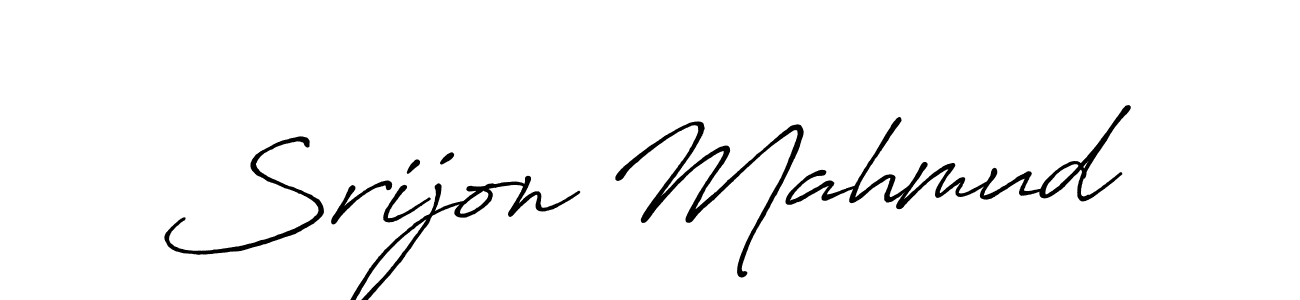 Also You can easily find your signature by using the search form. We will create Srijon Mahmud name handwritten signature images for you free of cost using Antro_Vectra_Bolder sign style. Srijon Mahmud signature style 7 images and pictures png