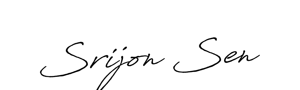 Srijon Sen stylish signature style. Best Handwritten Sign (Antro_Vectra_Bolder) for my name. Handwritten Signature Collection Ideas for my name Srijon Sen. Srijon Sen signature style 7 images and pictures png