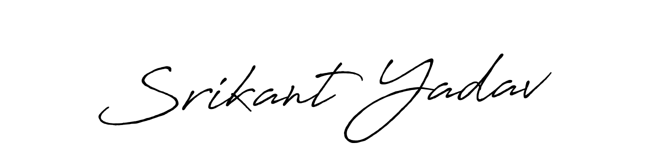 Create a beautiful signature design for name Srikant Yadav. With this signature (Antro_Vectra_Bolder) fonts, you can make a handwritten signature for free. Srikant Yadav signature style 7 images and pictures png
