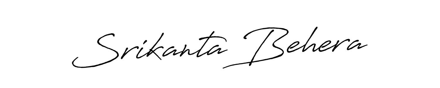 How to make Srikanta Behera name signature. Use Antro_Vectra_Bolder style for creating short signs online. This is the latest handwritten sign. Srikanta Behera signature style 7 images and pictures png