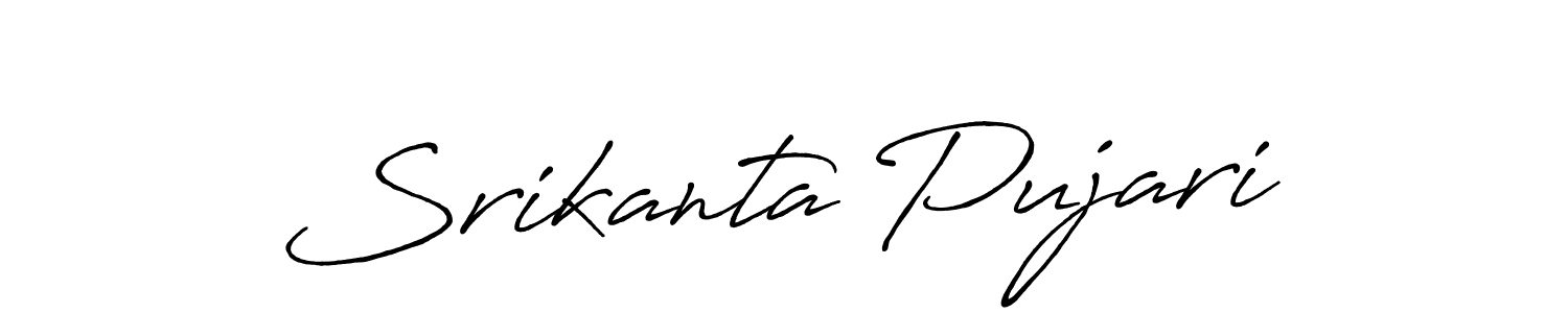 The best way (Antro_Vectra_Bolder) to make a short signature is to pick only two or three words in your name. The name Srikanta Pujari include a total of six letters. For converting this name. Srikanta Pujari signature style 7 images and pictures png