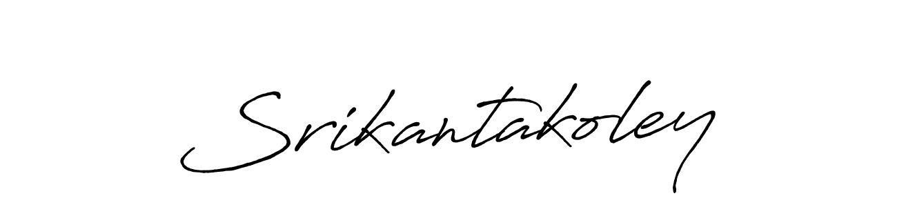 Make a short Srikantakoley signature style. Manage your documents anywhere anytime using Antro_Vectra_Bolder. Create and add eSignatures, submit forms, share and send files easily. Srikantakoley signature style 7 images and pictures png