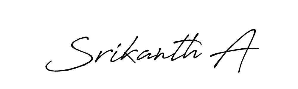 The best way (Antro_Vectra_Bolder) to make a short signature is to pick only two or three words in your name. The name Srikanth A include a total of six letters. For converting this name. Srikanth A signature style 7 images and pictures png